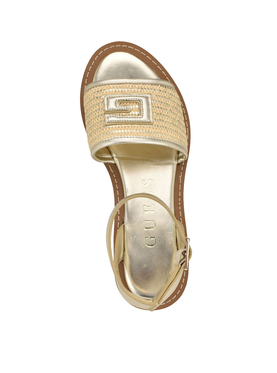 GUESS Gold Shay Sandals top view