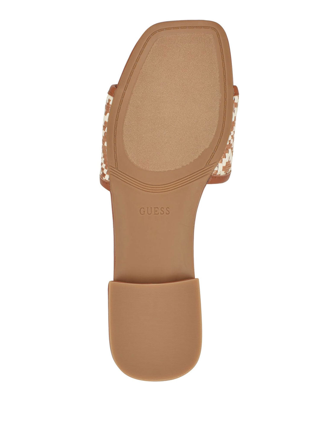 GUESS Brown Tamsen Slide Sandal sole view