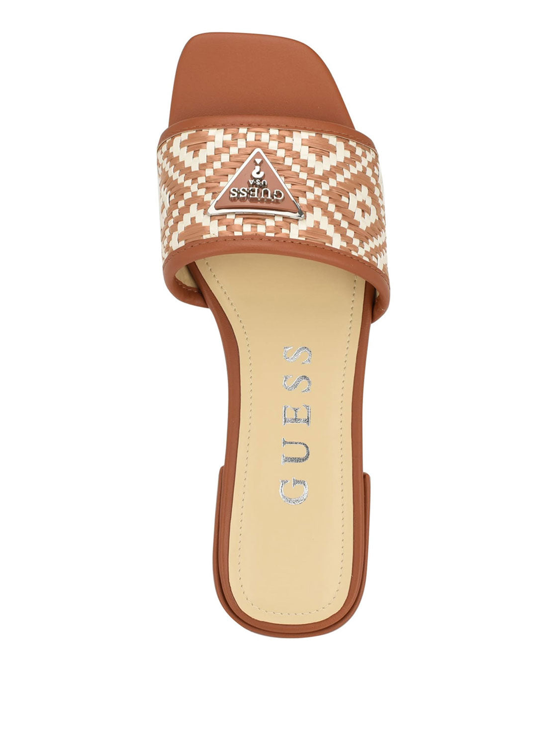 GUESS Brown Tamsen Slide Sandal top view