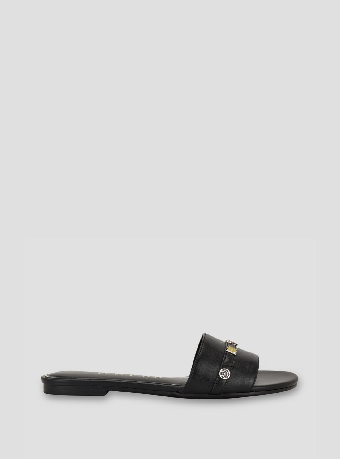 GUESS Footwear Black Tasam Flat Sandals TASAM Side View_2