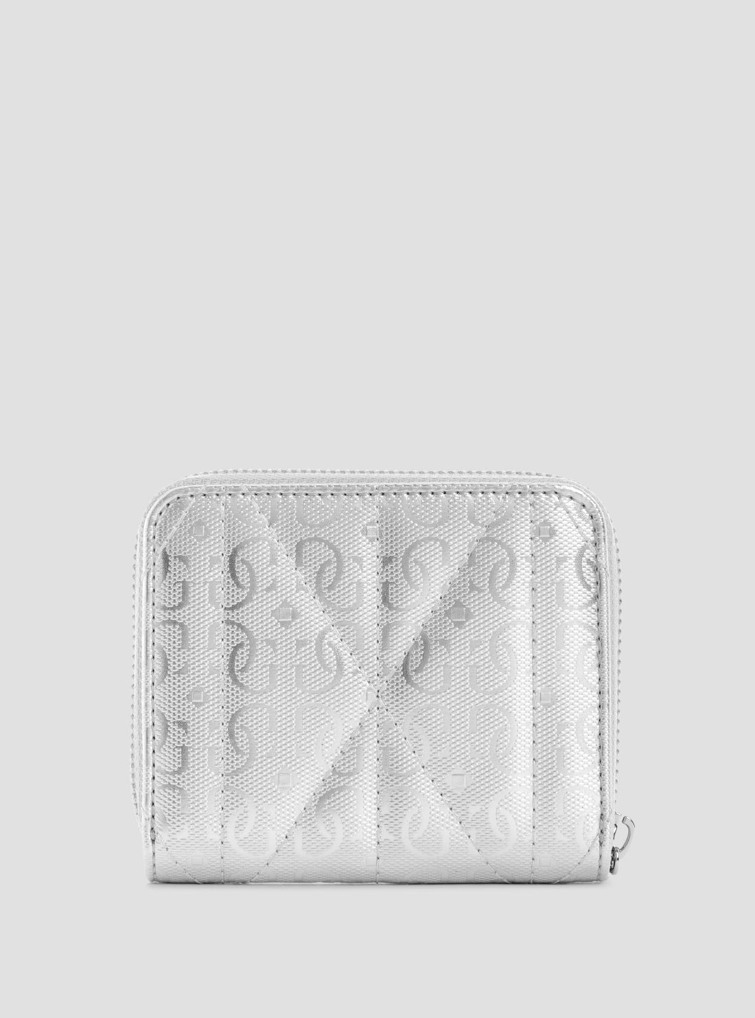 GUESS Womens Silver Aldina Small Zip Around Wallet GY9663137 Back View
