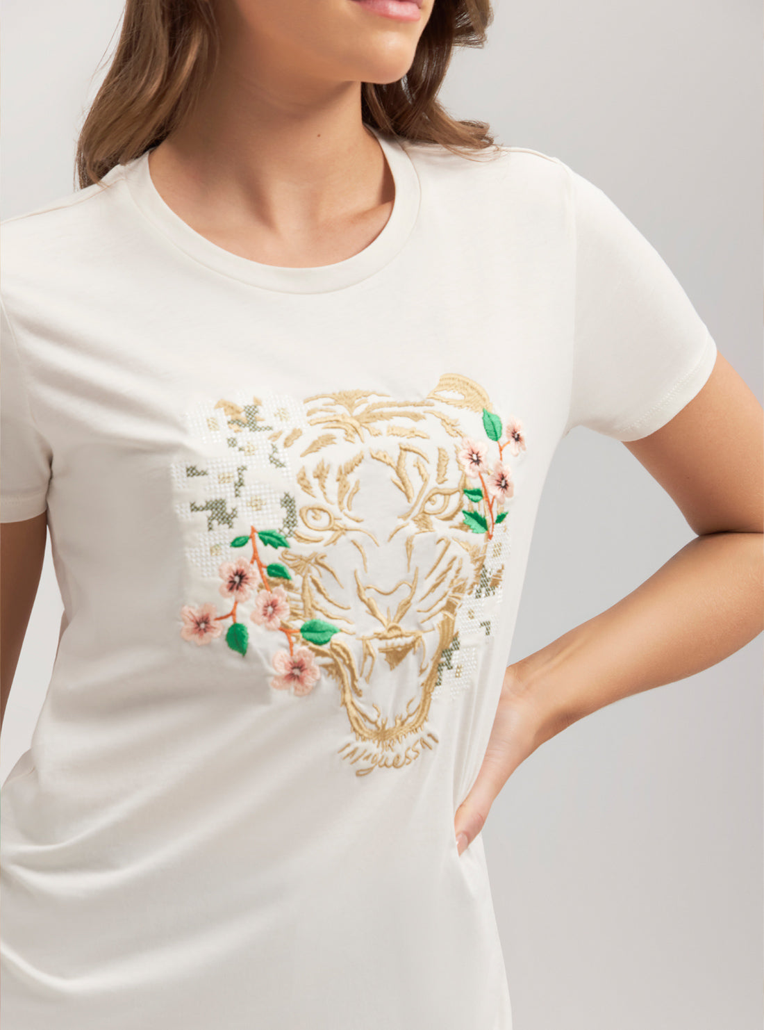 GUESS Eco Tiger Daisy T-Shirt side view