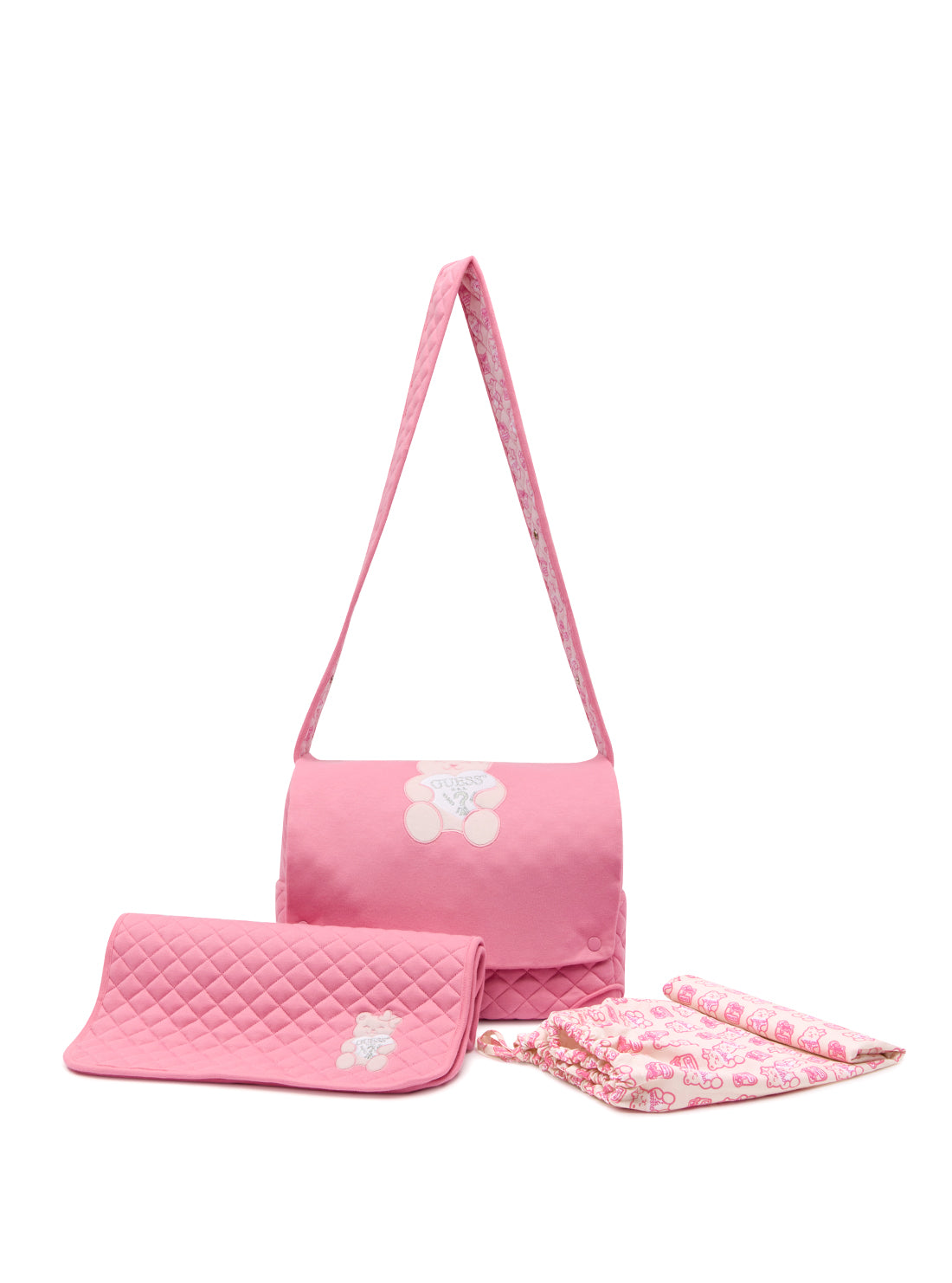 Pink Teddy Changing Bag