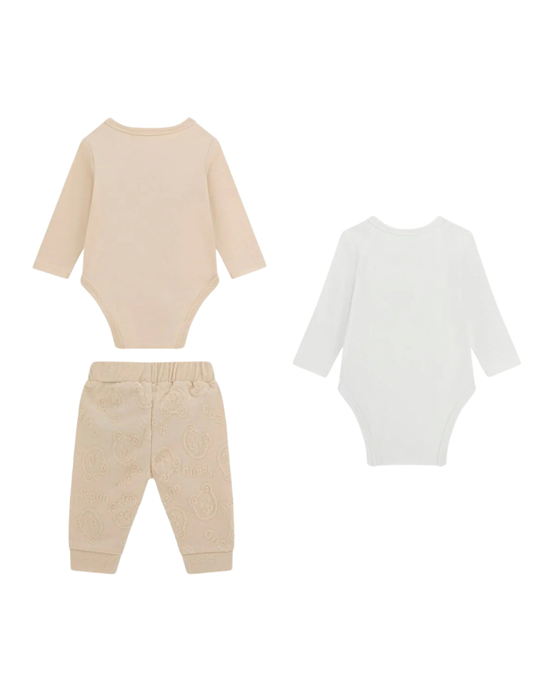 Beige and White "I love" Onesie and Pant Set (0-12m)