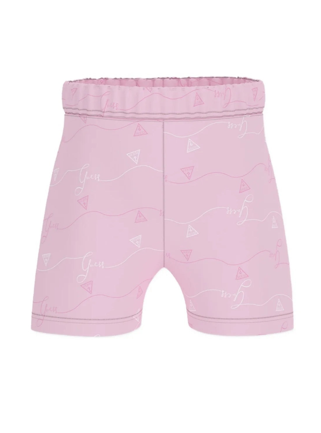 GUESS Baby Pink 5-Piece Bodysuit and Short Set (0-12m) Front View_4