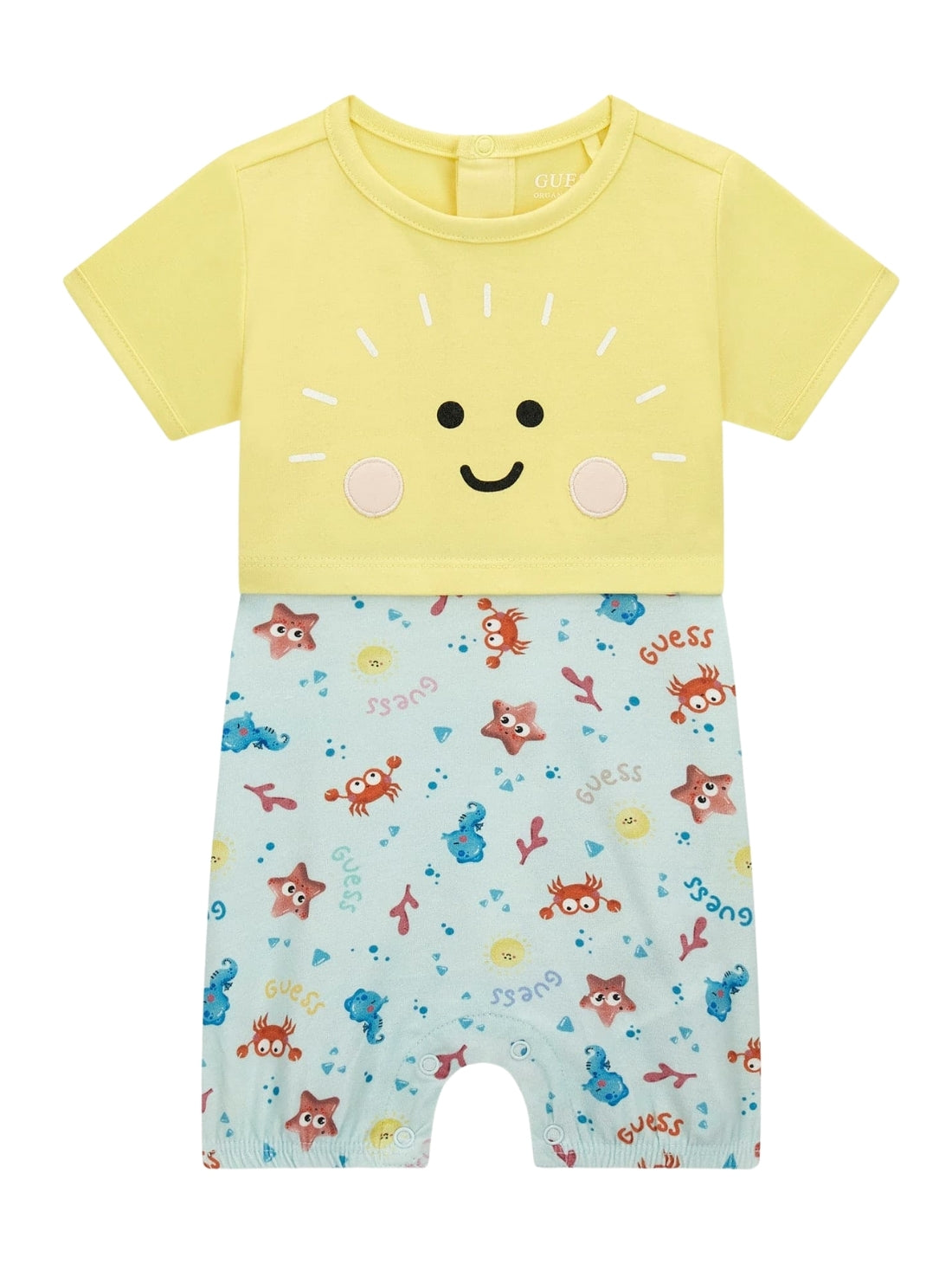 GUESS Kids Eco Multi-Colour Jersey Shortie (0–12m) H5GW10K6YW1 Front View