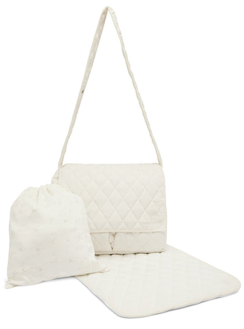 GUESS Accessories Beige Baby Changing Bag with Changing Mat Front View