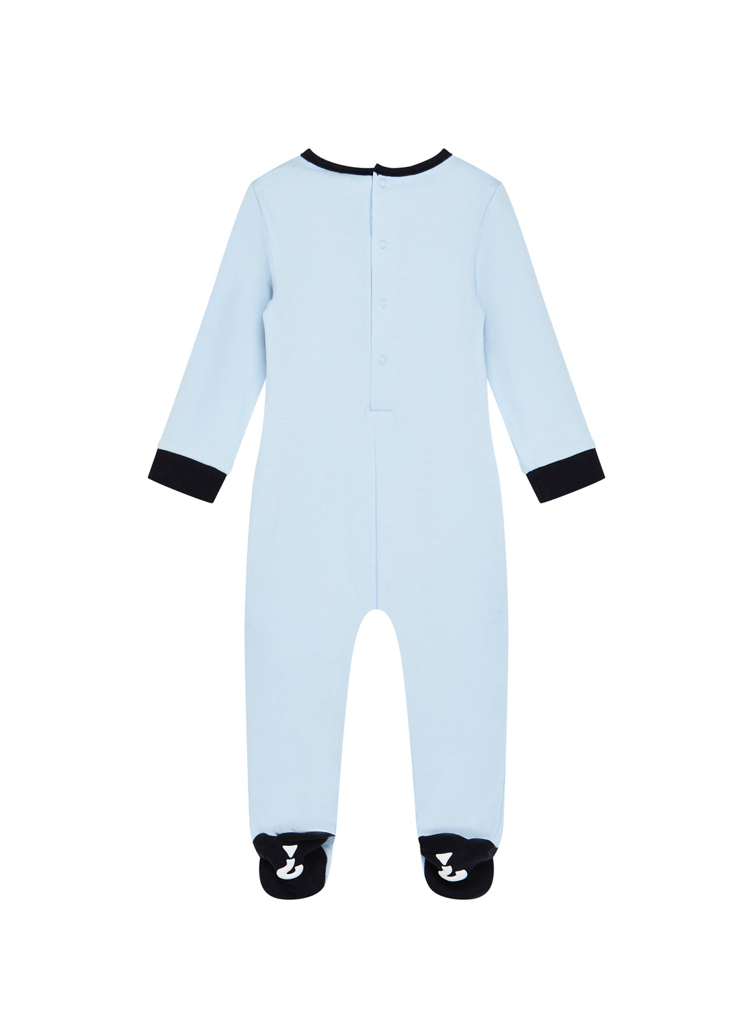 GUESS Womens Blue Interlock Overall (0–9m) H5YW07KA6W4 Back View