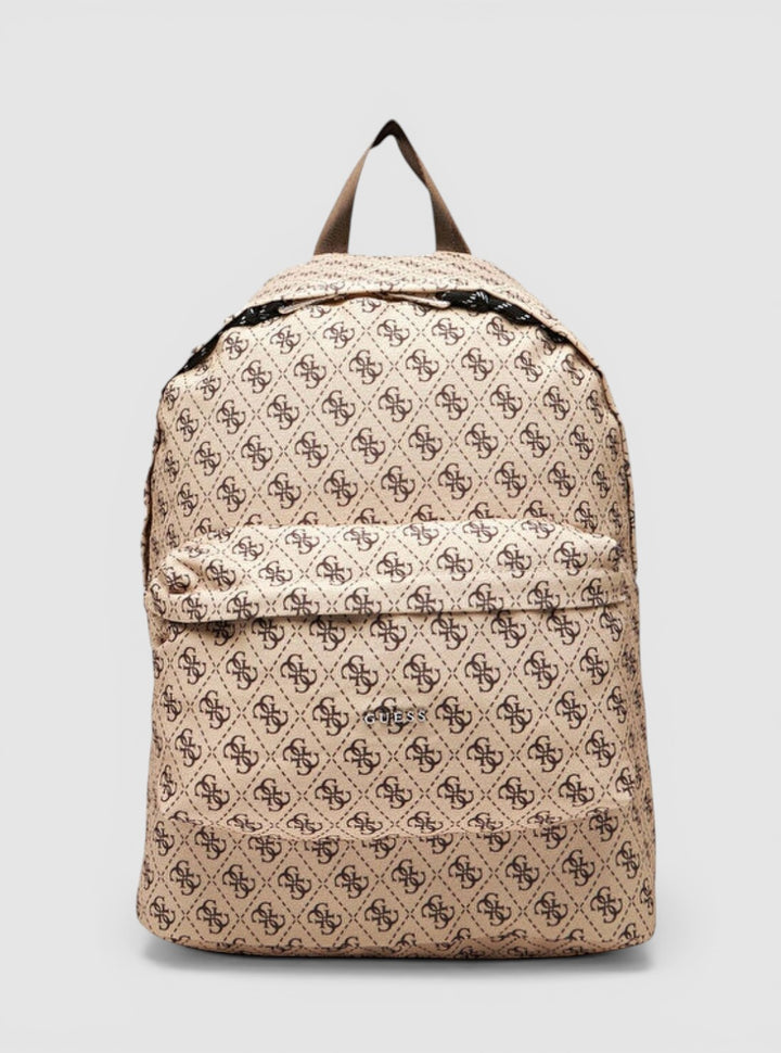 GUESS Kids Beige Blanco 4G Logo Backpack H5YZ00WGCS0 Front View