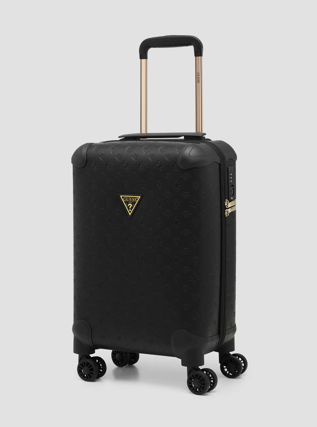 Black Wilder 53cm Suitcase | GUESS Luggage | side view