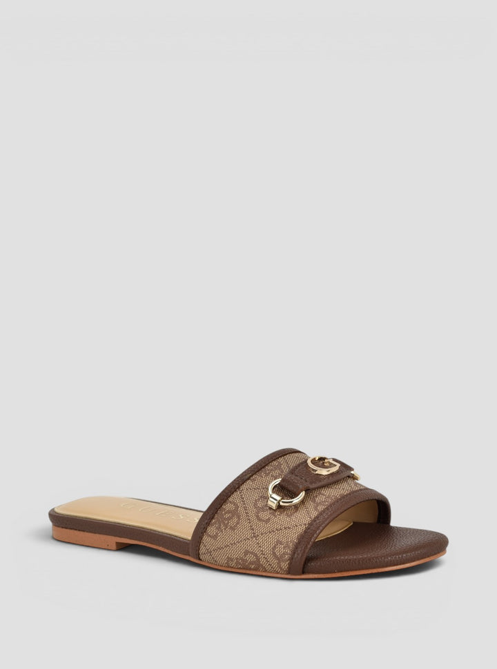 GUESS Footwear Brown Hammin Sandals HAMMIN Side View