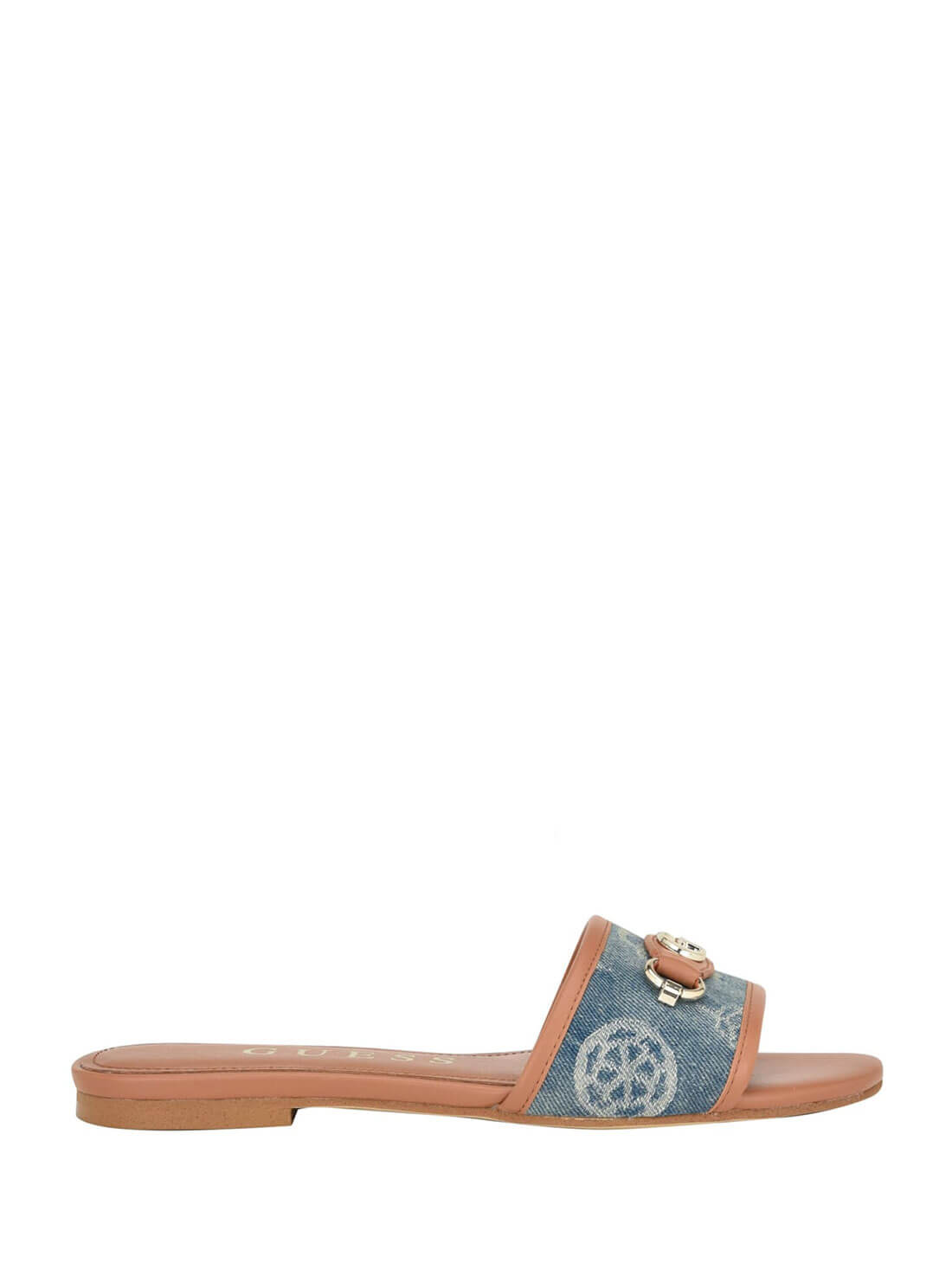 Blue Denim Logo Hammi Slide Sandals | GUESS Women's Shoes