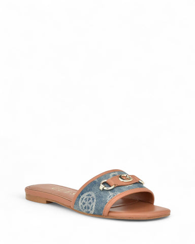 Blue Denim Logo Hammi3 Slide Sandals