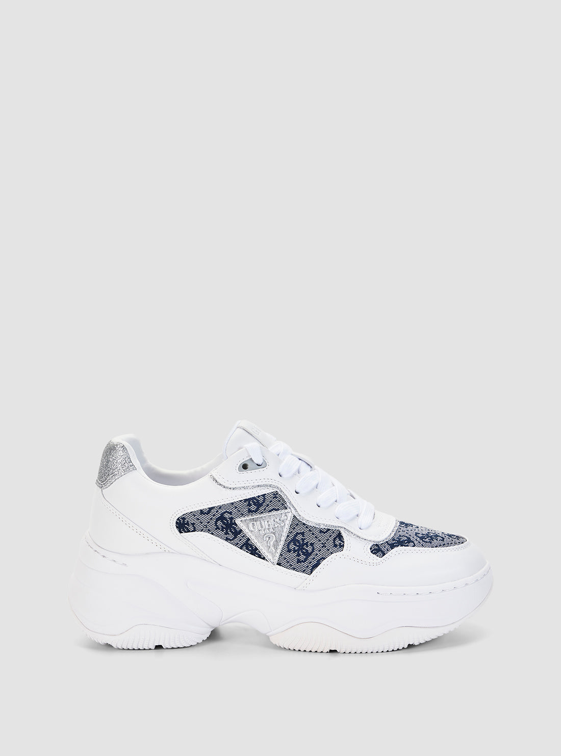GUESS Footwear White Hapyy Chunky Sneakers HAPYY3 Side View