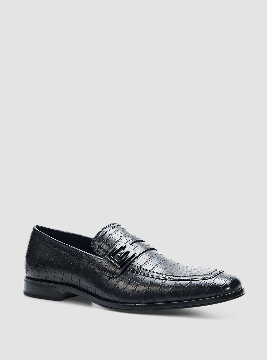 GUESS Mens Black Haren Loafers HAREN Front Side View