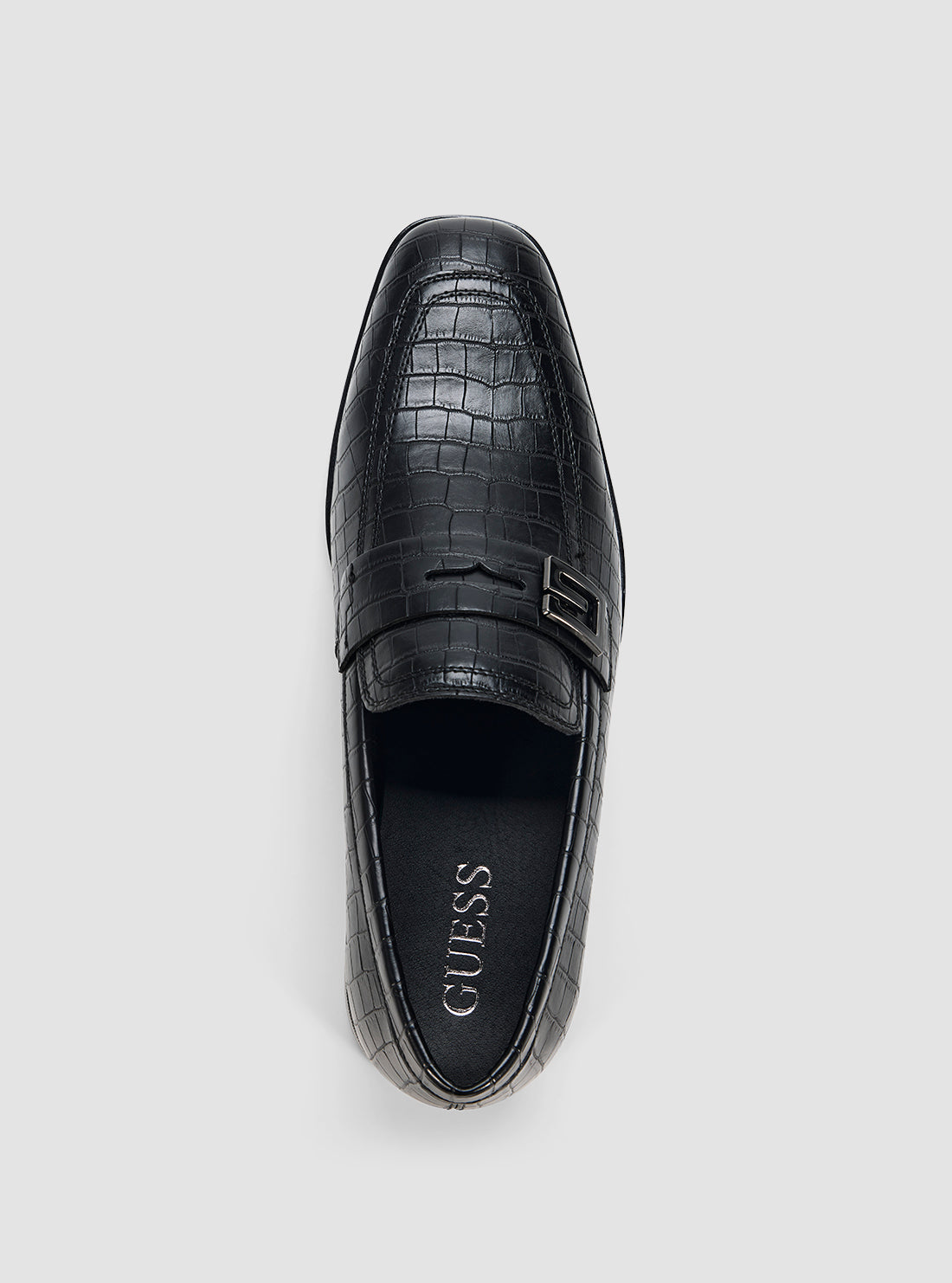 GUESS Mens Black Haren Loafers HAREN Top View