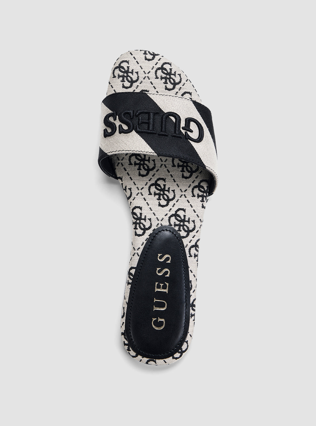 GUESS Footwear Black Harini Slides HARINI Top View