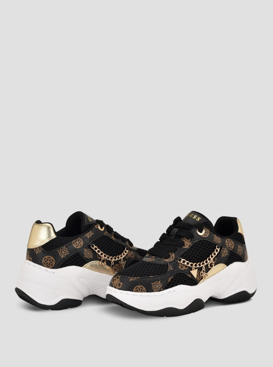 GUESS Footwear Brown Harpaa Sneakers HARPAA Front Side View