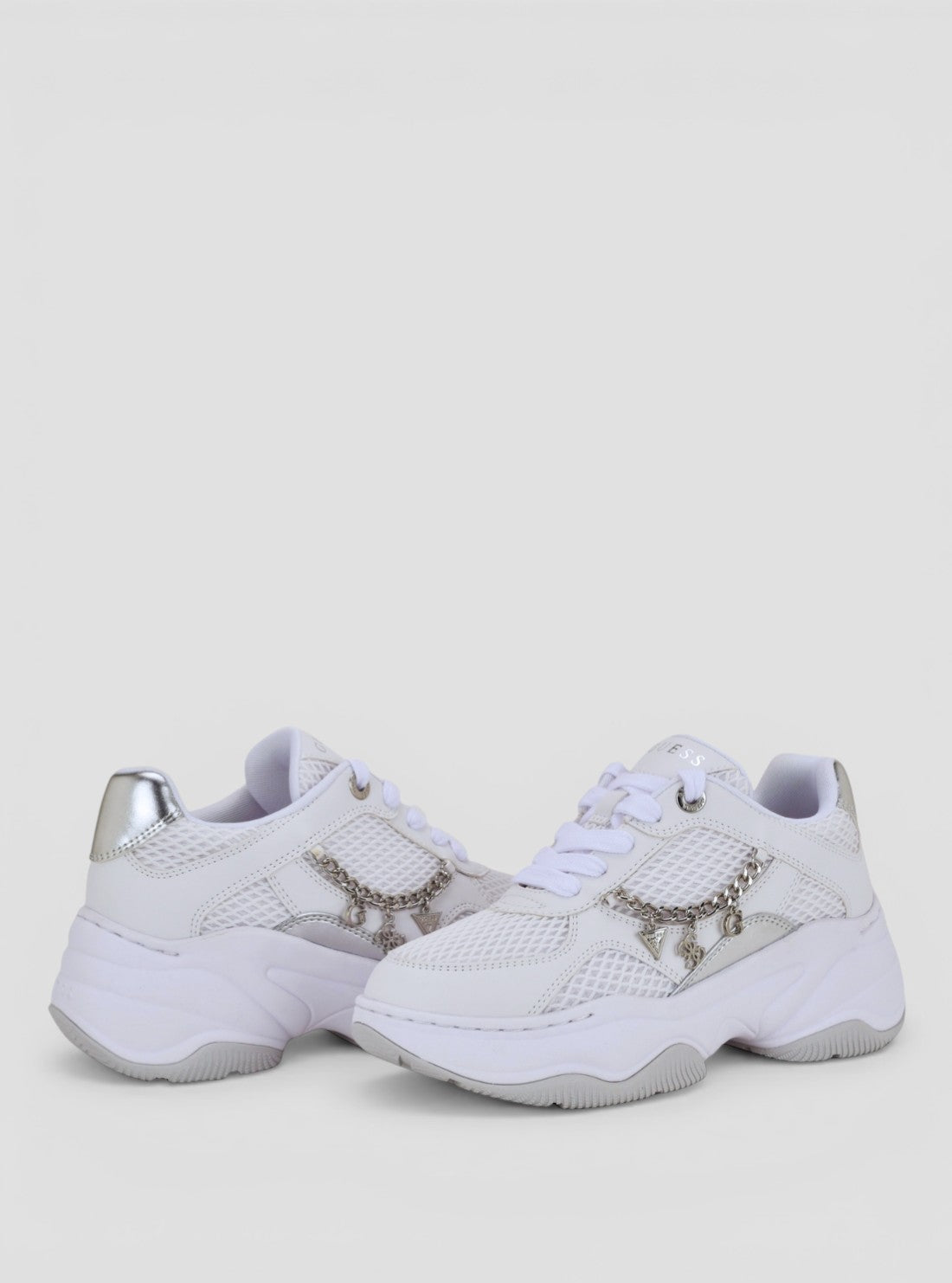 GUESS Womens White Harpaa Sneakers HARPAA Front Side View