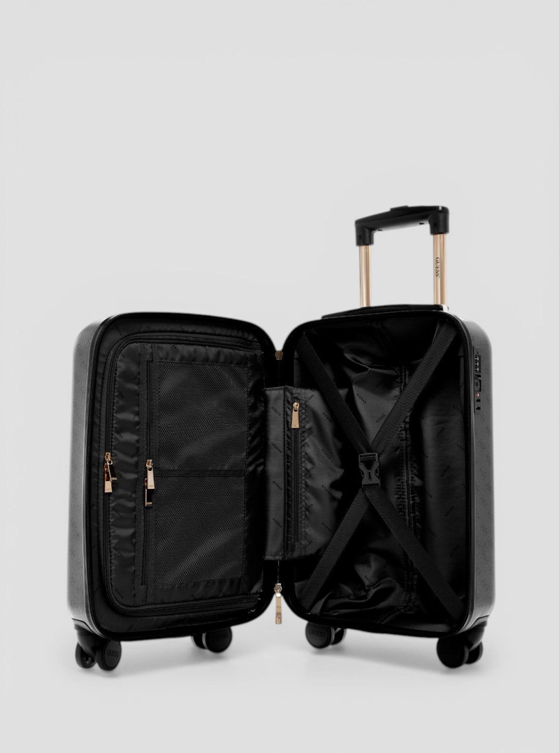GUESS Accessories Coal Logo Jesco 45cm Suitcase HB8389983 Inside View