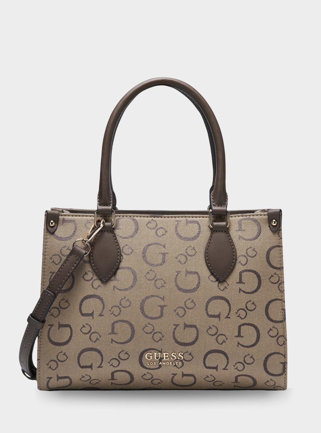 GUESS Womens Brown Oak Park Small Carryall Bag HG823822 Front View