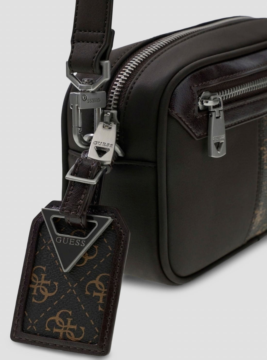 GUESS Mens Brown Sydney Camera Bag HMSYSYP6429 Detail View2