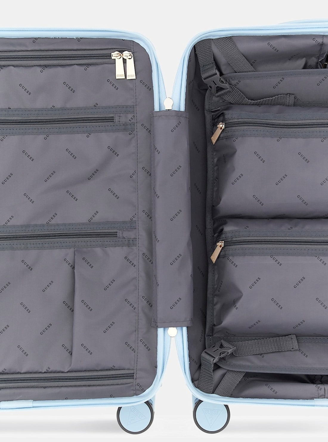 GUESS Luggage Blue Centennial 45cm Suitcase HN9675983 Inside View
