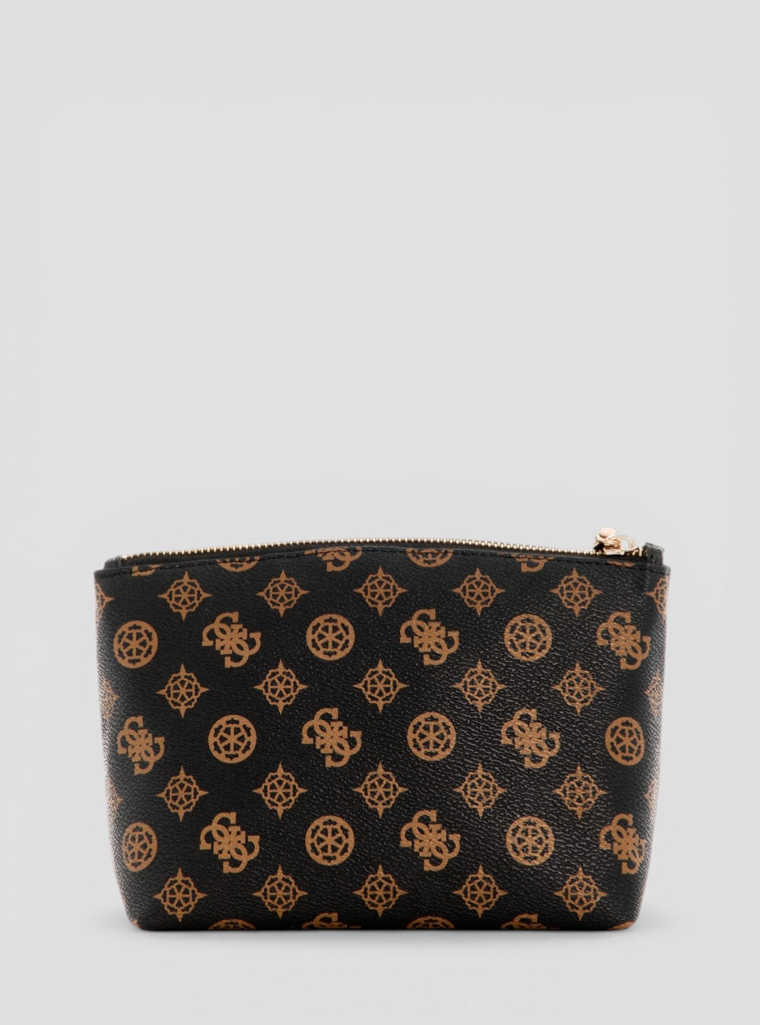 GUESS Womens Brown Logo Wilder Large Top Zip Pouch HP7452959 Back View