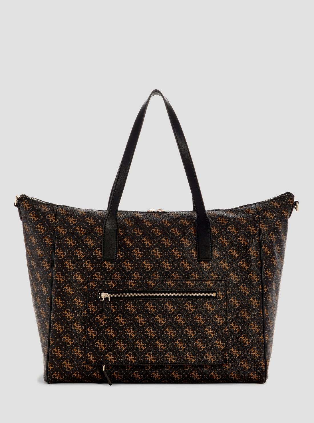 GUESS Womens Brown Logo Latona Carry-On Large Tote Bag HQ9211017 Back View