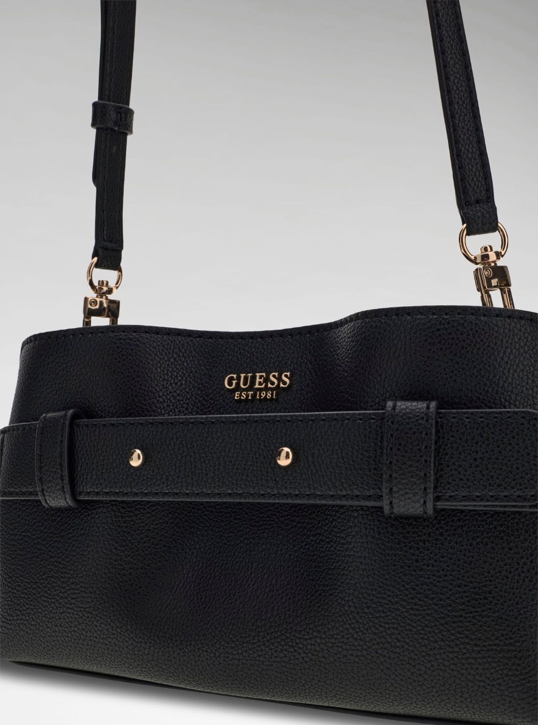 GUESS Womens Black Angie Crossbody Bag BG261612 Detail View