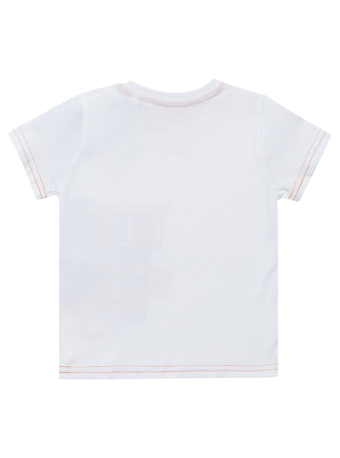 Baby boy's Eco White Watercolour Logo T-Shirt back view