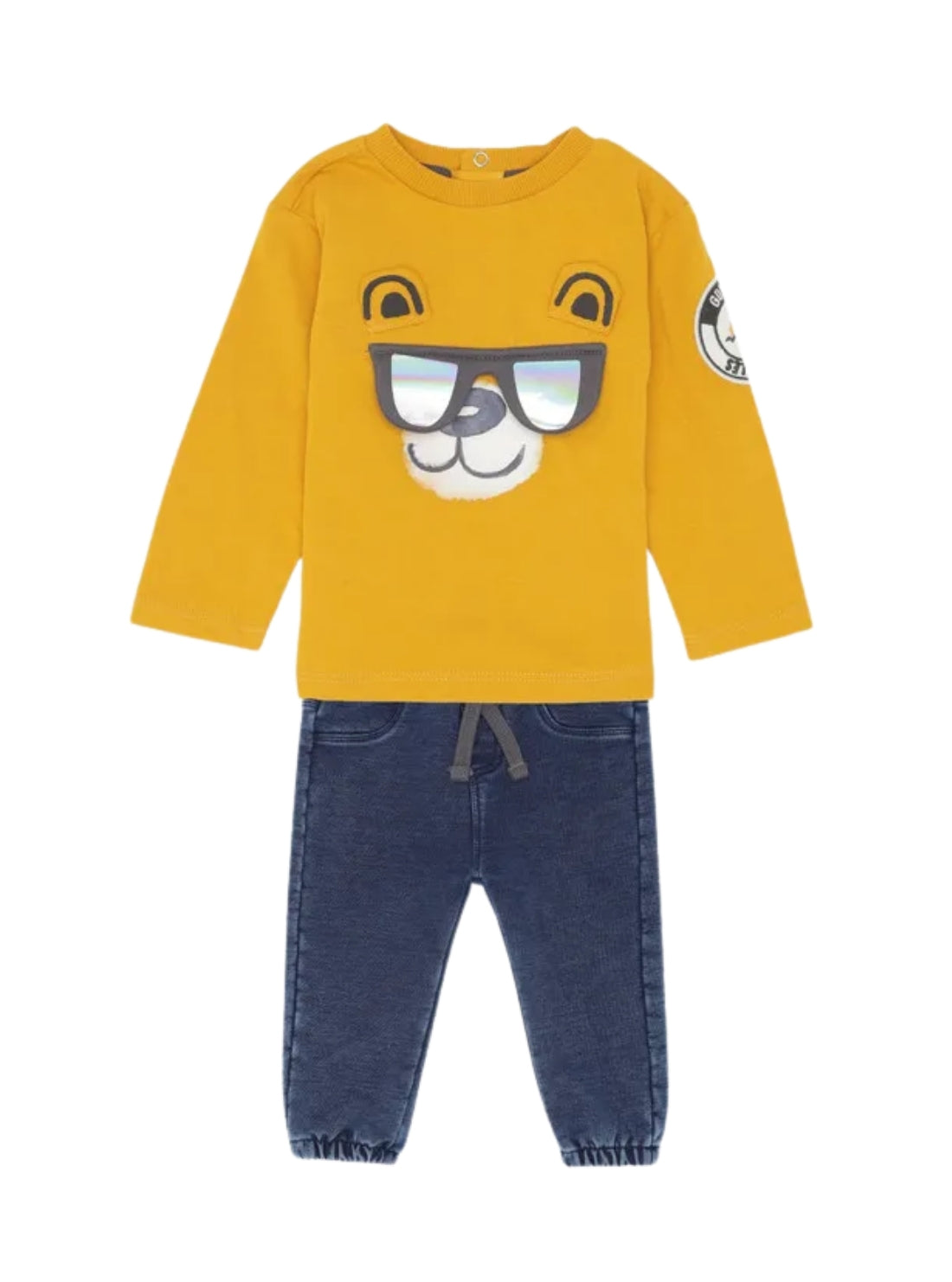 GUESS Kids Dune Gold T-Shirt and Knit Pants Set (0-18m) I5BG06I3Z14  Front View_2