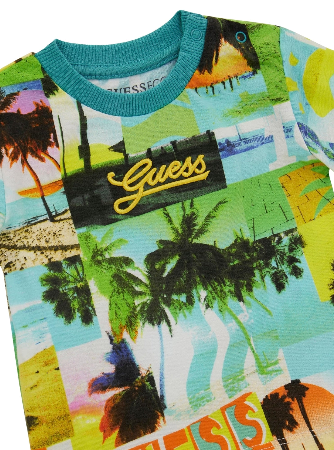 GUESS Kids Eco Multi Set T-Shirt and Jersey Shorts (3-24m) I5GG11K8HM4  Detail View