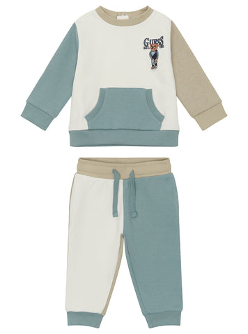 White Multi Active Top and Pant Set (0-18m)