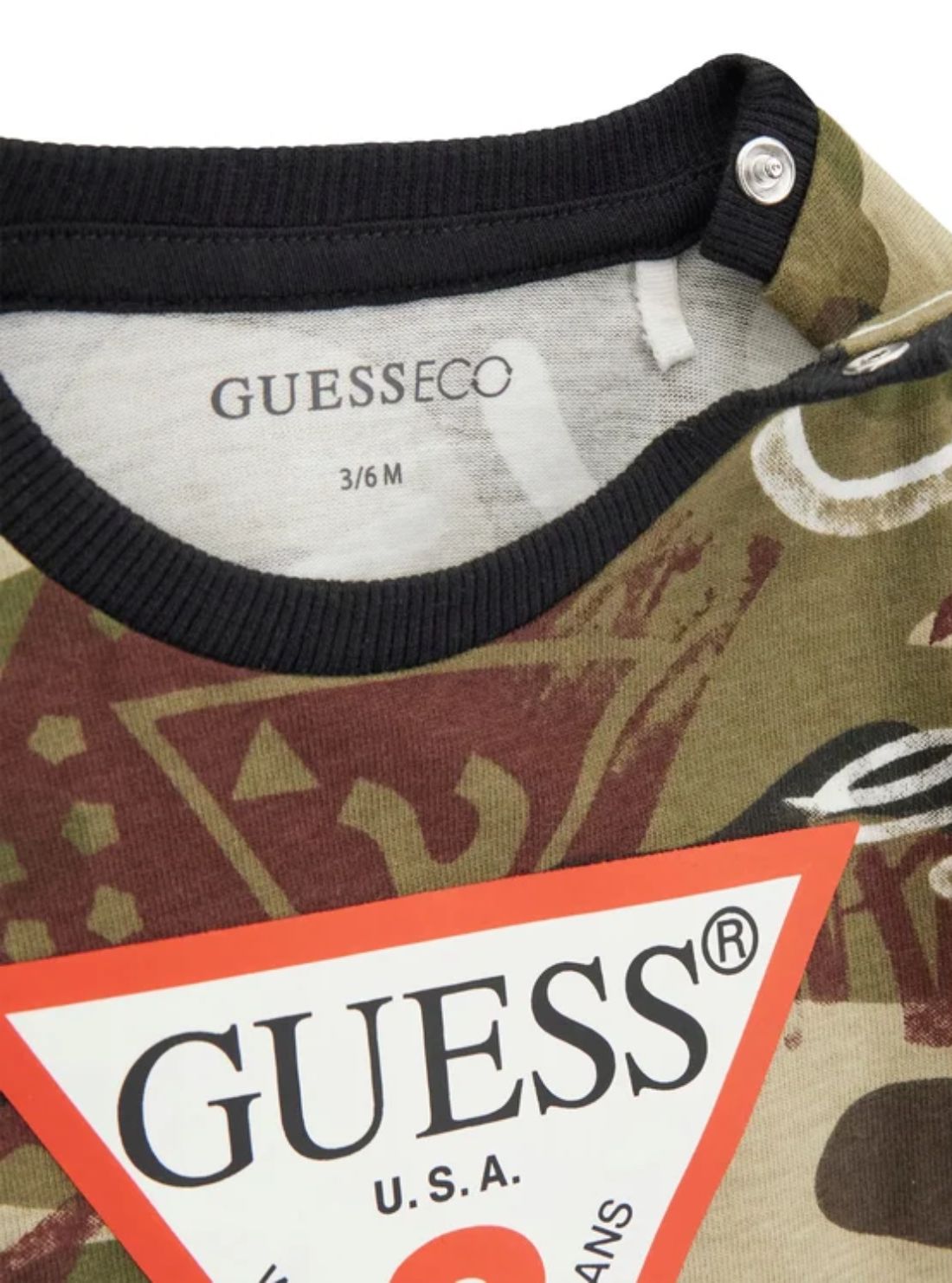 GUESS Kids Camo Graffiti Long Sleeve T-Shirt and Pants Set (0-24m) I6BG01K5800 Detail View2
