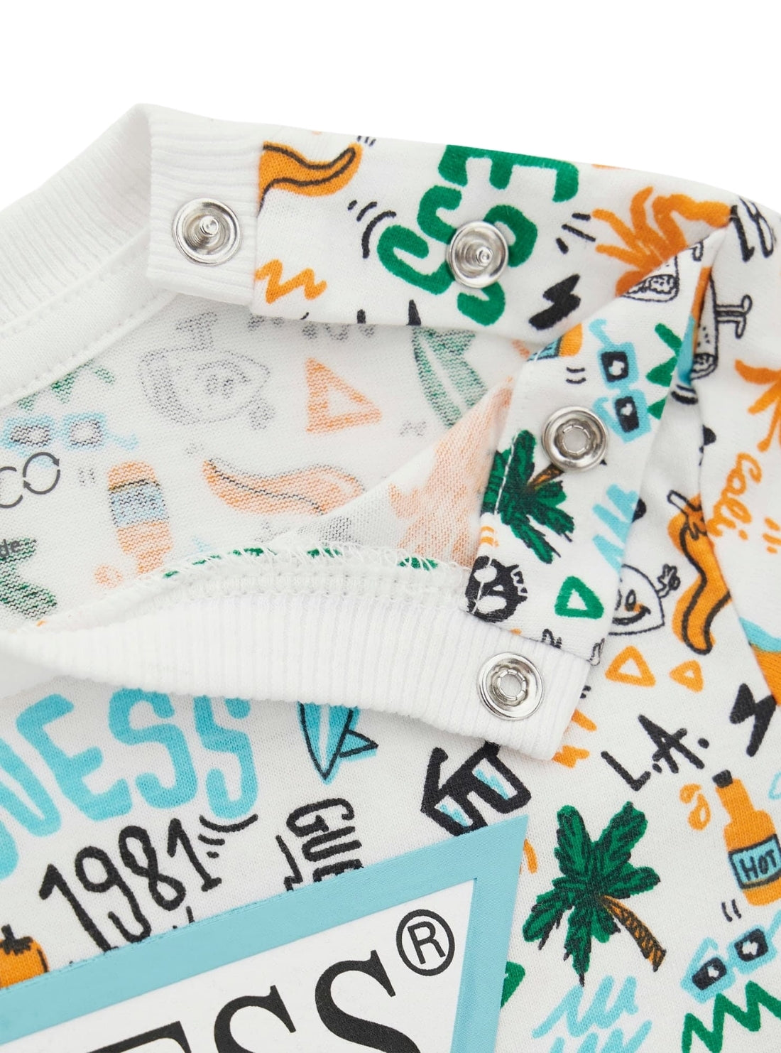 GUESS Kids Summertime Field T-Shirt and Shorts Set (3-24m) Detail View