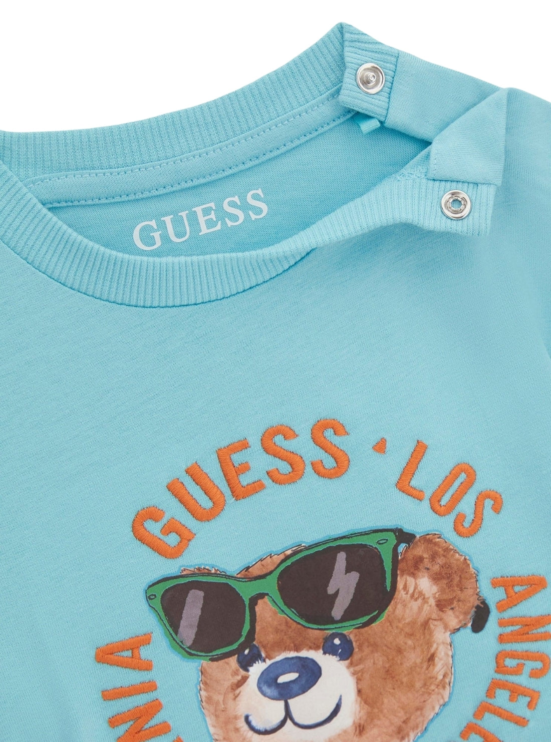 GUESS Kids Teal Surf T-Shirt and Shorts Set (3-24m) Detail View