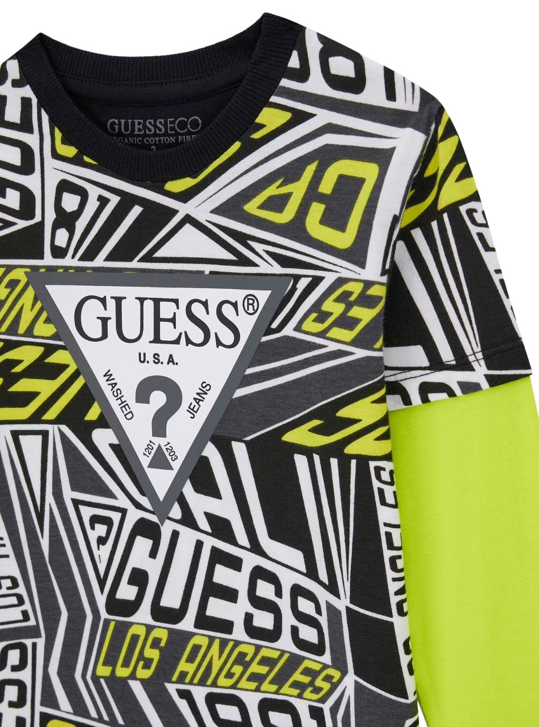 GUESS Kids Black Long Sleeve T-Shirt and Active Pants Set (0-9m) I6RG00K8HM4 Detail View