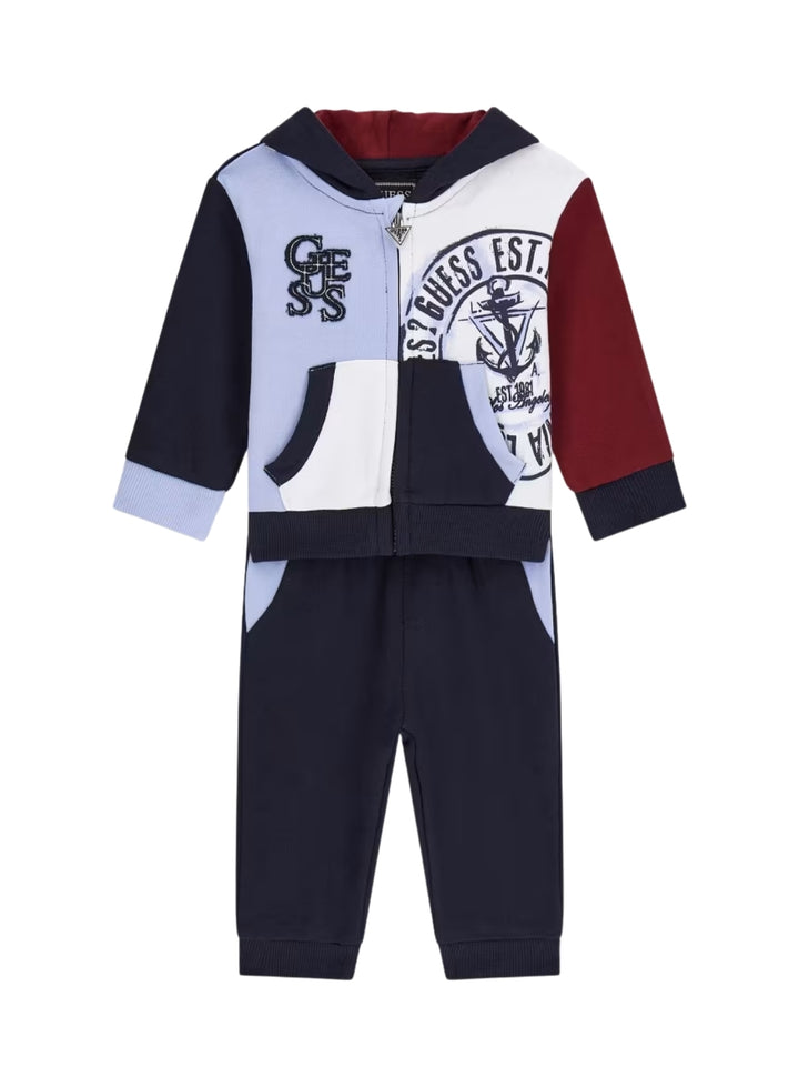 GUESS Kids Multi-Blocking Active Top and Pants Set (0-18m) I6RG07KA6R4 Front View