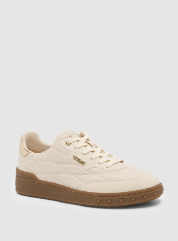 Beige Iquilt Low-Top Sneaker