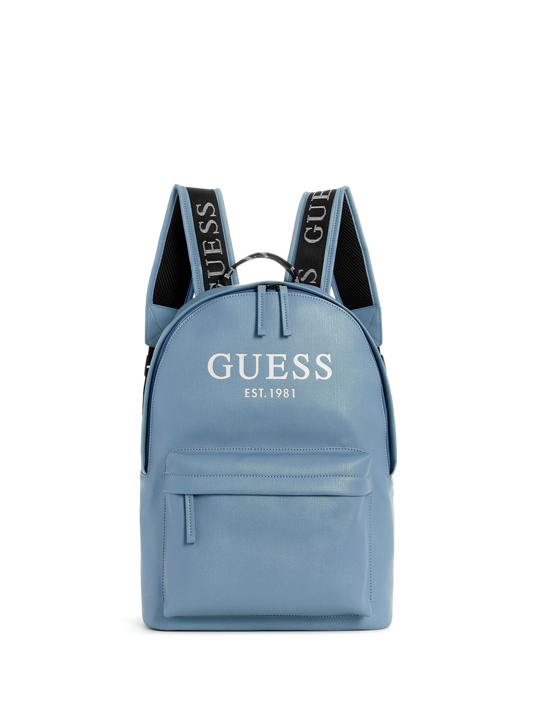 GUESS Blue Logo Outfitter Backpack front view