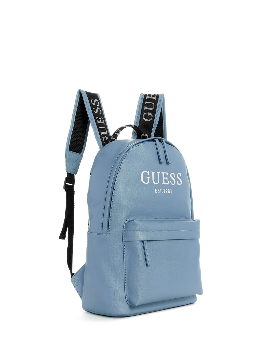 GUESS Blue Logo Outfitter Backpack side view