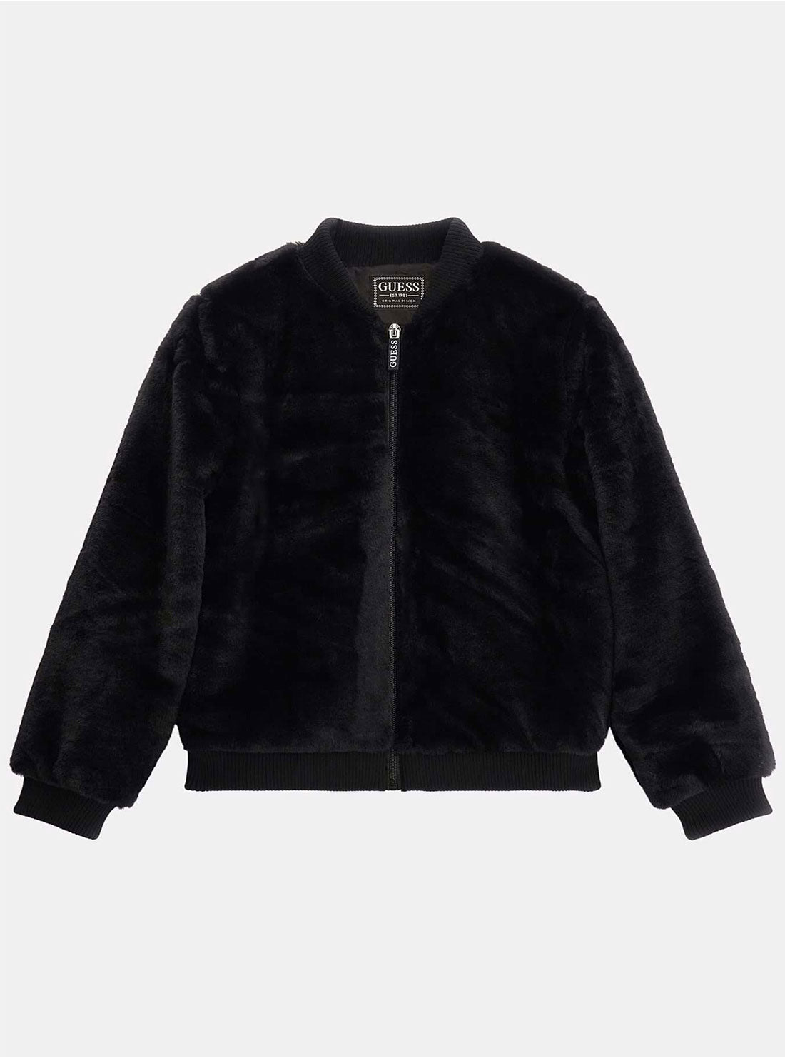 Bomber Jacket Girls Black Velvet Jacket Black Faux Fur Bomber