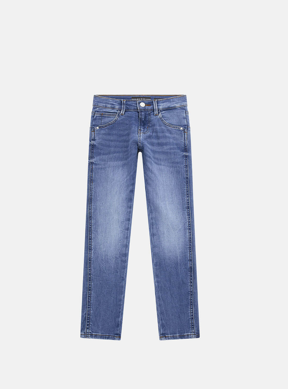 Blue Denim Skinny Jeans (7-16) | GUESS Kids | front view