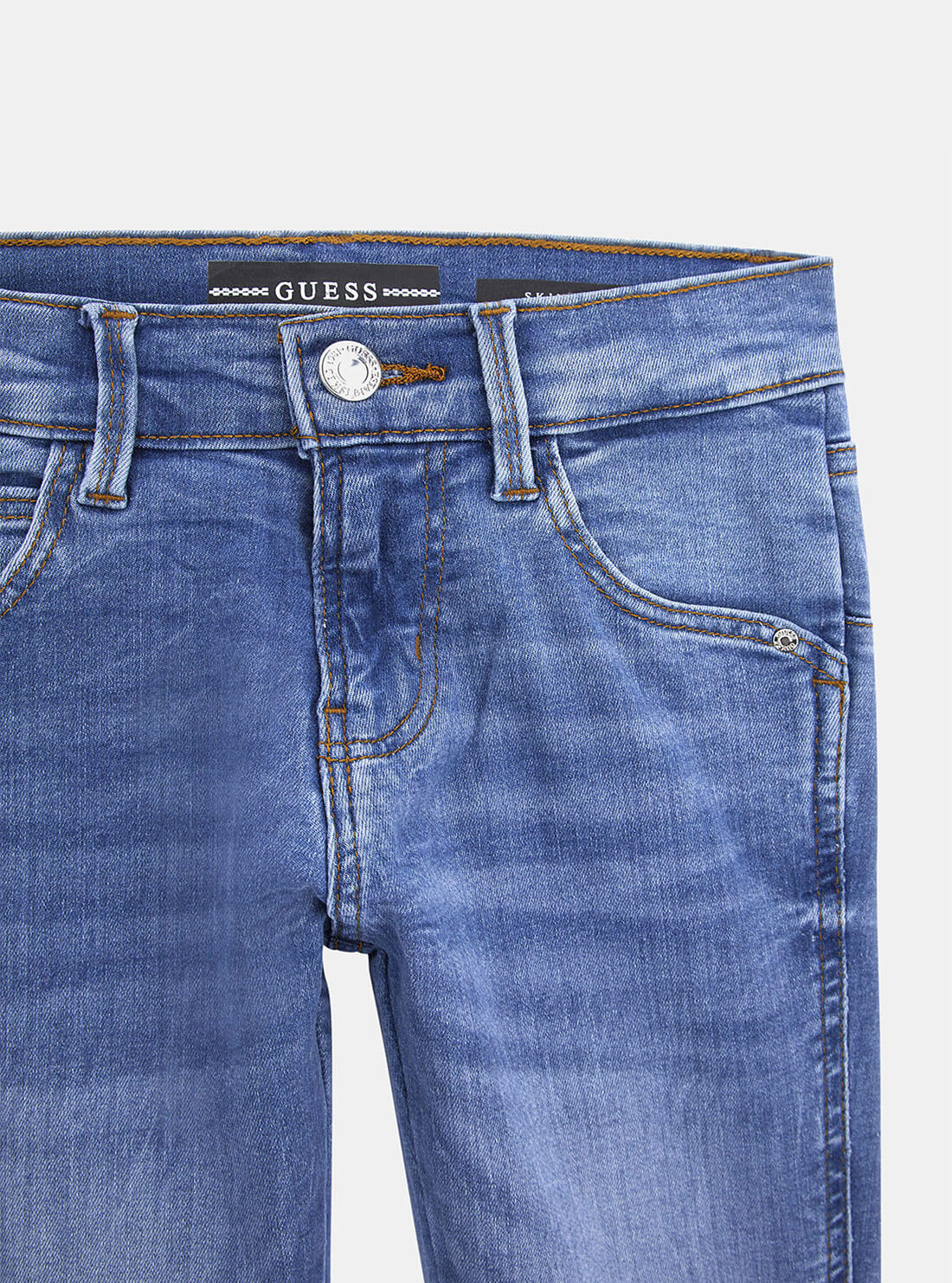 Blue Denim Skinny Jeans (7-16) | GUESS kids | detail view