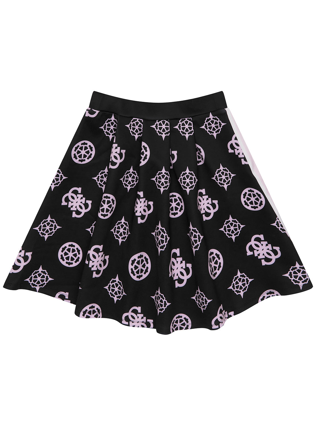 GUESS Black Pink Logo Scuba Midi Skirt (7-16) back view