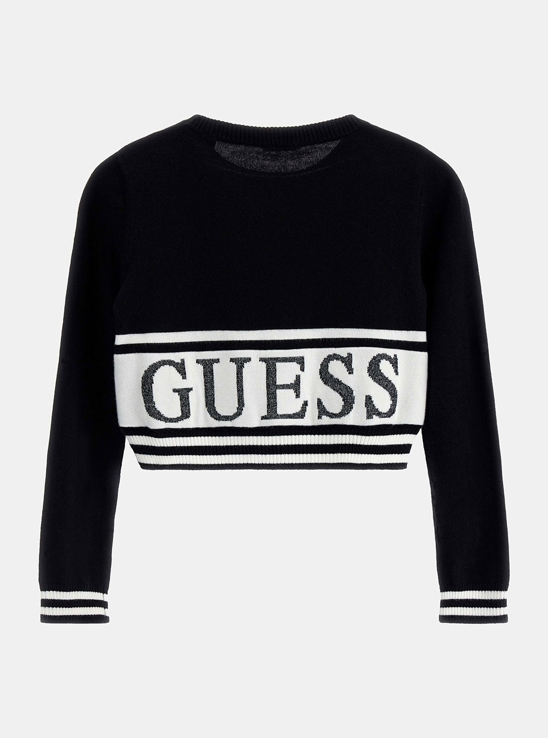 GUESS Black Long Sleeve Sweater (7-16) back view