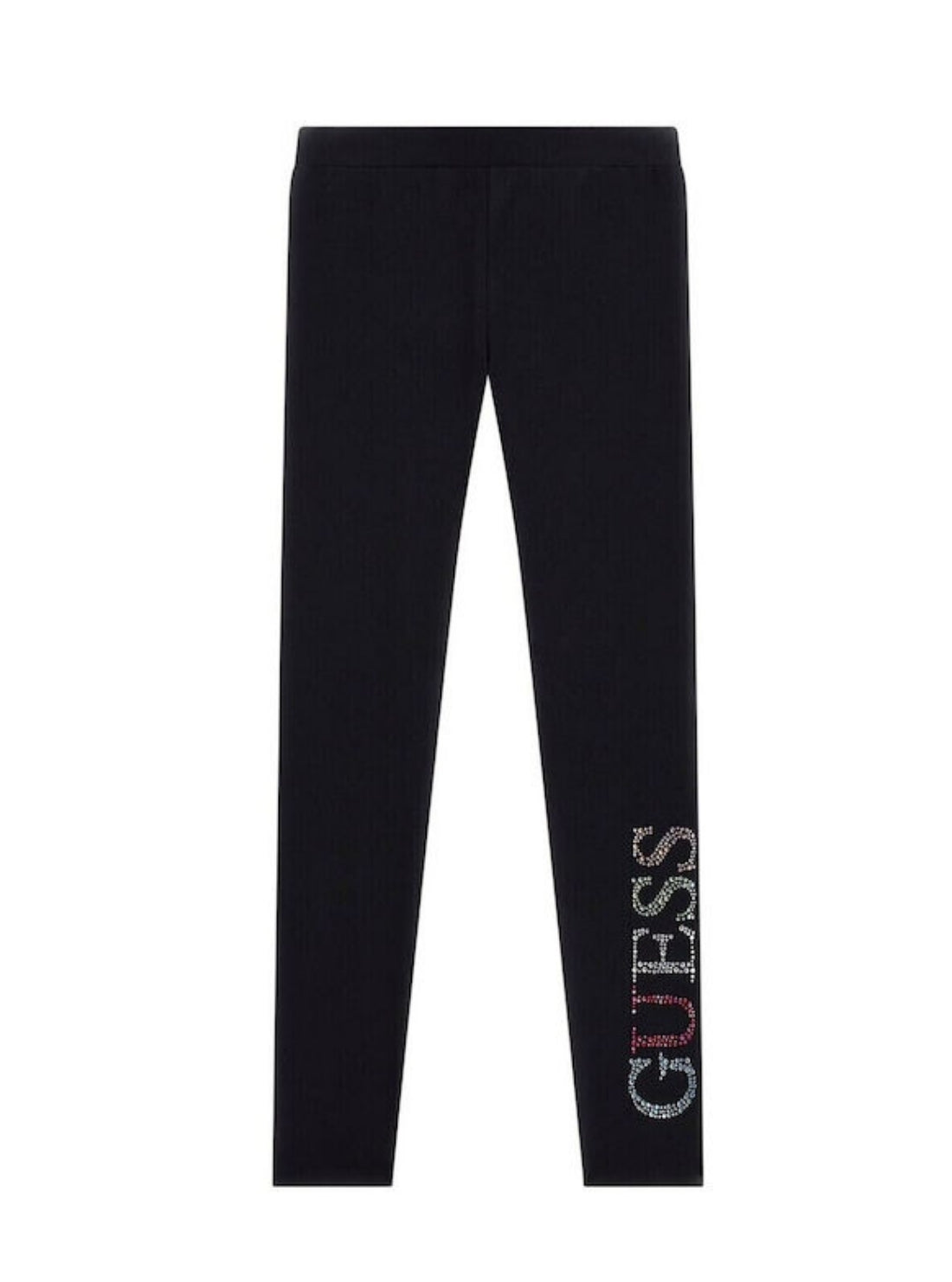 GUESS Kids Black Logo Leggings (7-16) J4GB10J1314 Front View