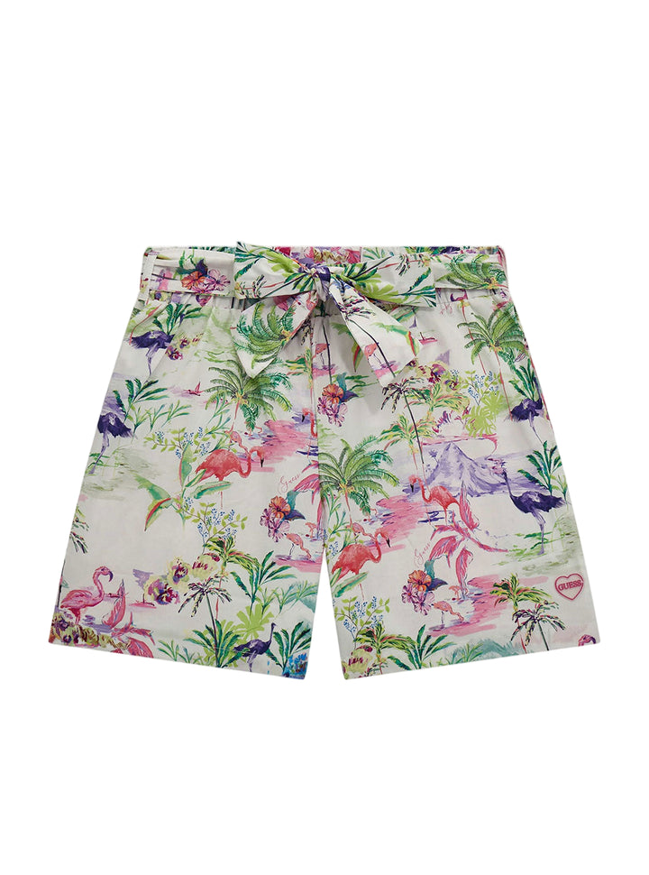 Flamingo Print Poplin Bermuda Shorts (7-16)