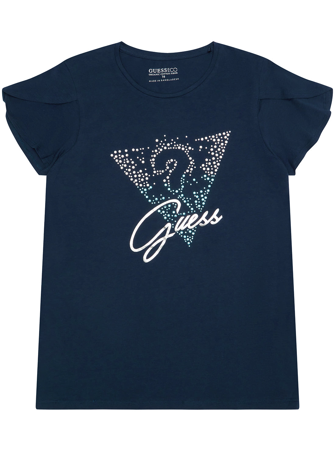 GUESS Navy Short Sleeve T-Shirt (7-16) front view